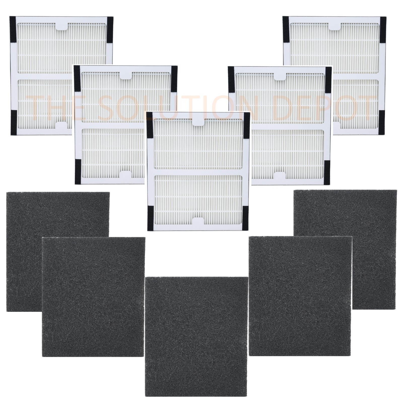 4-Pack HEPA & Carbon Replacement Filters For Idylis Air Purifiers IAF-H-100D, AC-2118, AC-2123, IAP-10-280