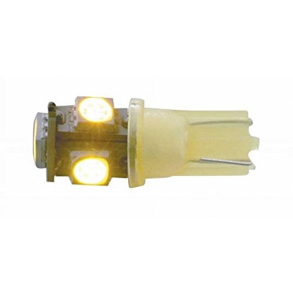 5 High Power LED 360 Degree 194 Bulb - Amber (2 Pack)