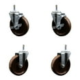 thumbnail image 1 of 5 High Temp Phenolic Wheel Swivel 7/16 Inch Grip Ring Stem Caster Set 2 Brakes, 1 of 2