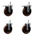 thumbnail image 1 of 5 High Temp Phenolic Wheel Swivel 7/16 Inch Stem Caster Set 2 Total Lock Brake, 1 of 2