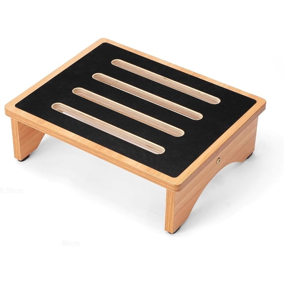 5" High Wooden Bed Step Stool for Adults, Sturdy Bedside & Shower Steps, 440lb Capacity, Versatile Mobility Aid for Seniors, Kitchen Use, Surgery Recovery, Anti-Slip, Portable Design