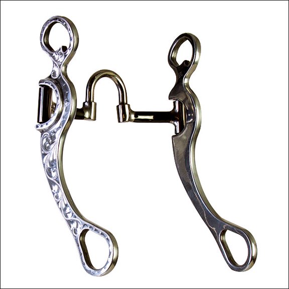 5" Hilason Diecast Aluminum Mouth Horse Curb Bit 8-1/2" Eng Cheeks