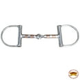 thumbnail image 1 of 5" Hilason Horse Stainless Steel Mouth Dee Bit W/ Red Copper Ring, 1 of 6