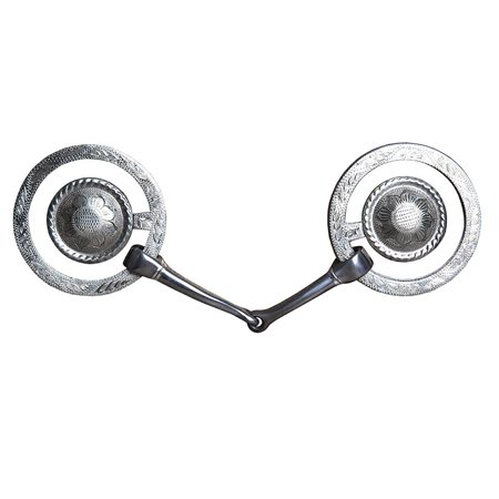 5" Hilason Western Engraved Stainless Stteel Horse Mouth Ring Snaffle Bit