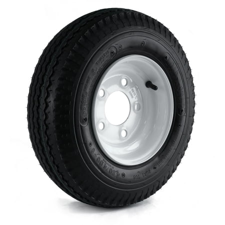 Kenda Loadstar 8in. Bias-Ply Trailer Tire and Wheel Assembly, 16.5 x 4.80 x 8, 5-Hole, Load Range C, Model# DM408C-5IN