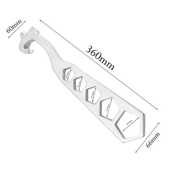 5 Hole Hydrant Wrench Plated Iron Fire Equipment Built-in Spanner Rocker Lug