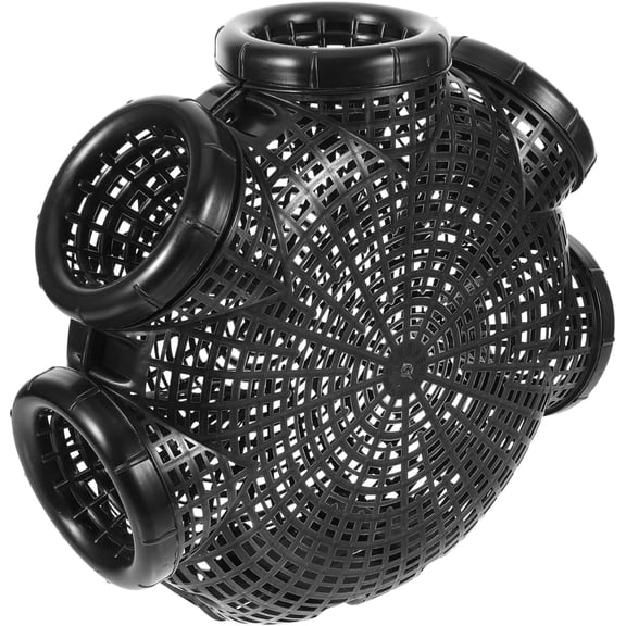 5-Hole Plastic Fish Trap: Portable Crawfish, EEL & Shrimp Cage, Reusable Minnow Trap with Inverted-Cone Anti-Escape Funnels - Fishing Basket for Loach, Crab & Catfish