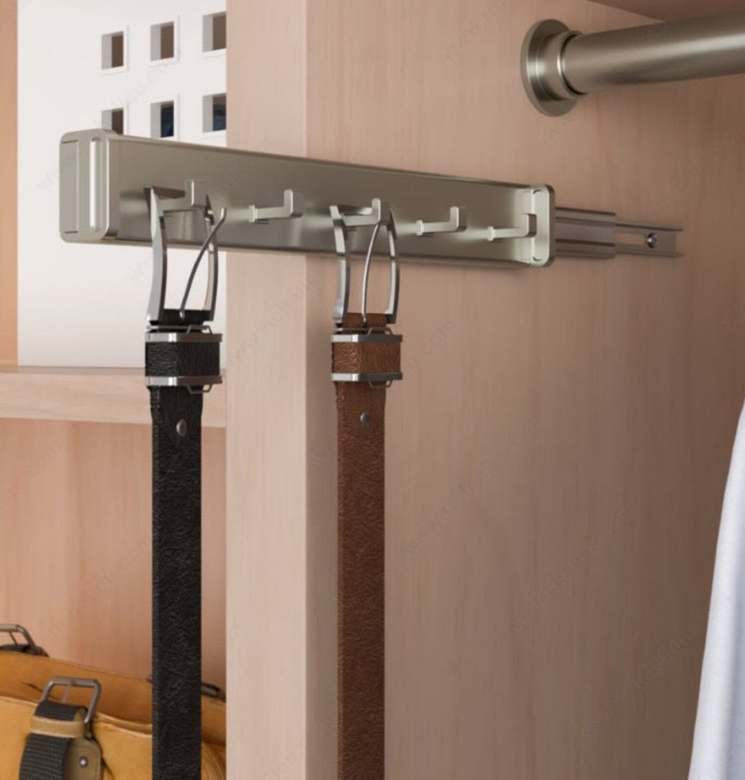 KI Hardware Pullout Closet Belt Rack