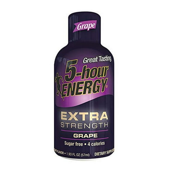 5 Hour Energy Drink Shot, Extra Strength Grape, 12 Count
