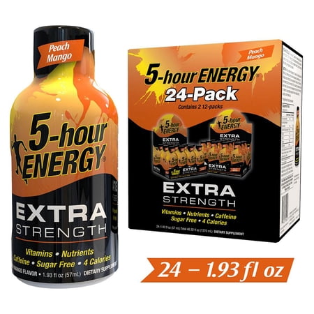 5 Hour Energy Extra Strength Peach Mango, 24 pk.