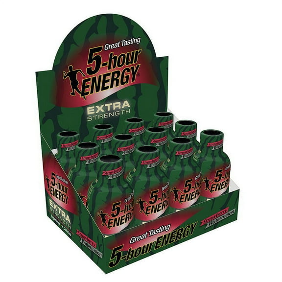 5-Hour Energy Extra Strength Strawberry Watermelon Energy Shot, 1.93 Fluid Ounces, 18 per case