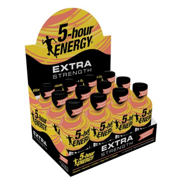 5-Hour Energy Extra Strength Sugar Free Strawberry Banana Energy Shot 1.93 Oz, (Pack Of 12)
