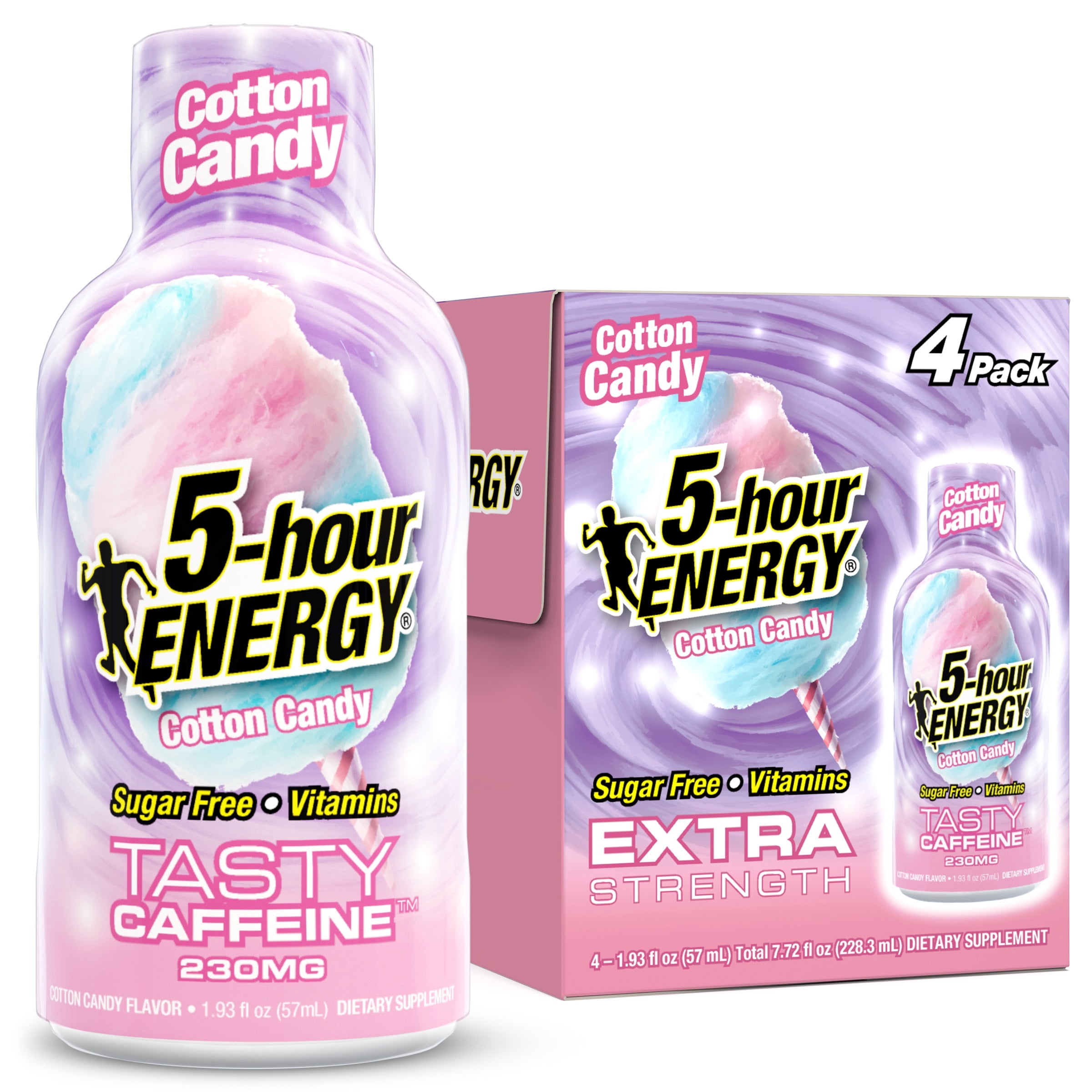 5-hour ENERGY Shot, Cotton Candy Flavor, 1.93 fl oz, 4 Count
