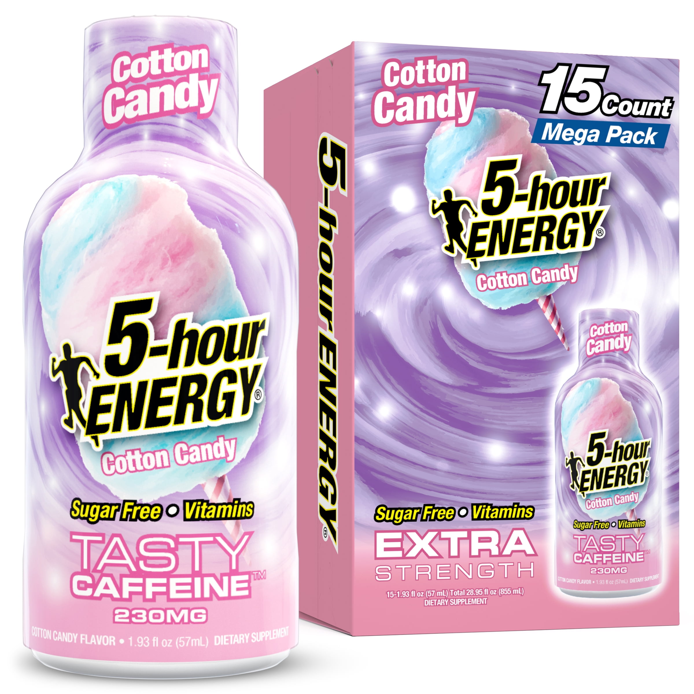 5-hour ENERGY Shot, Cotton Candy Flavor, 15 Count