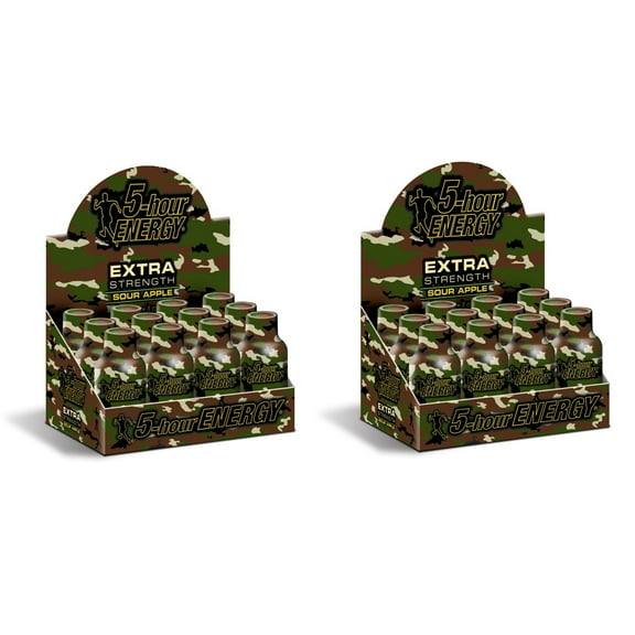 5 Hour Energy Shot Extra Strength Sour Apple- 24 Pack of 2 Ounce Bottles