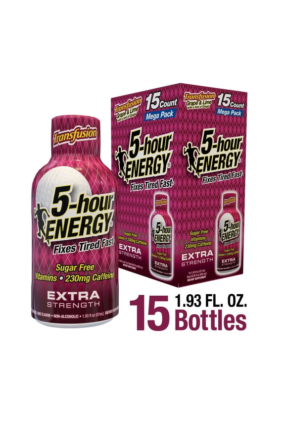 Shot, Extra Strength Transfusion Flavor, 15 Count