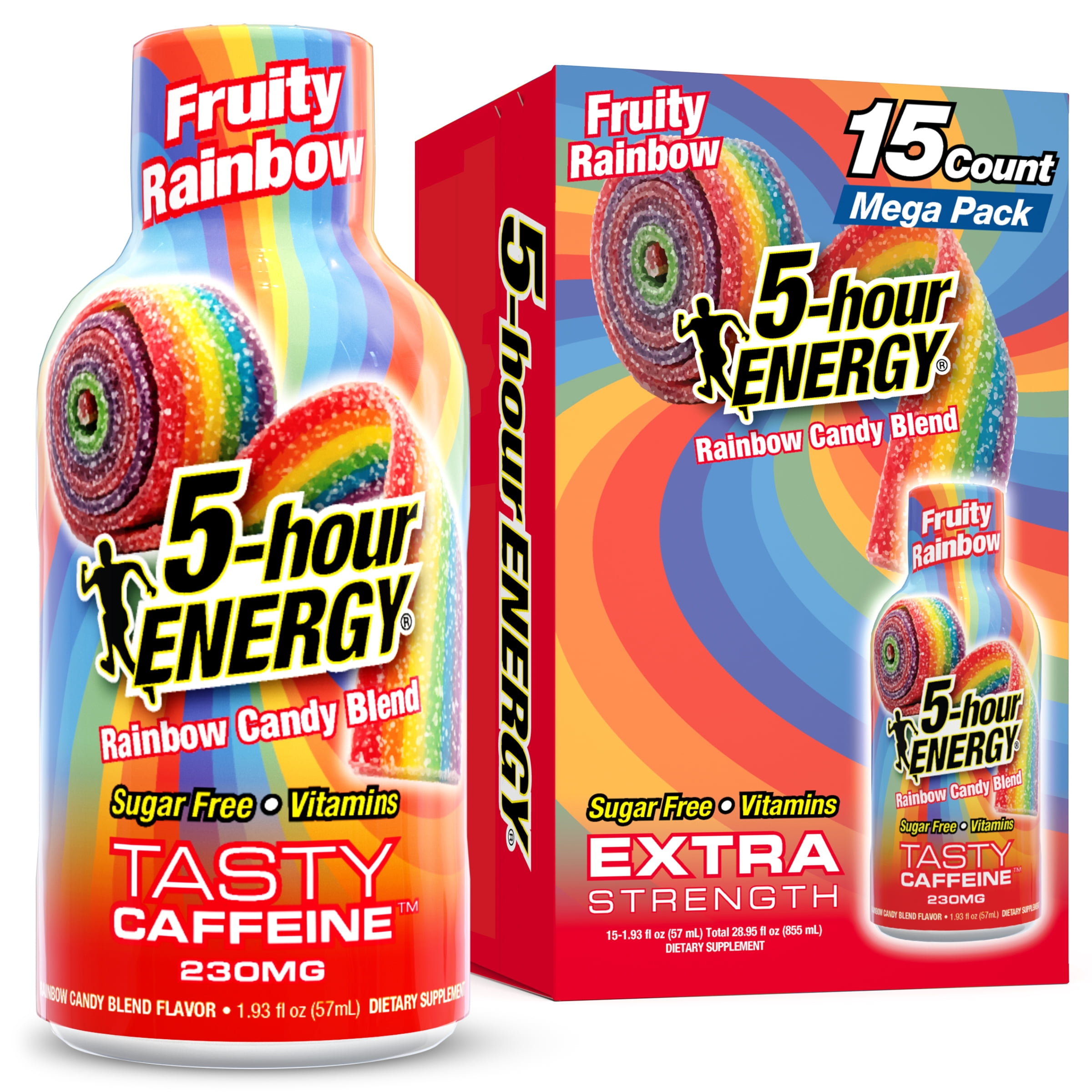 5-hour ENERGY Shot, Fruity Rainbow Flavor, 15 Count