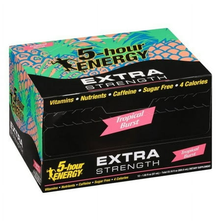 5-Hour Energy Tropical Burst | Extra Strength | 12 bottles