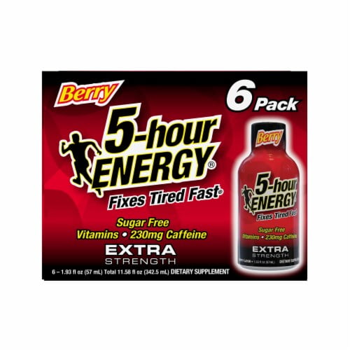 5-Hour Extra Strength Berry Energy Drink Shot Multipack Bottles 6 pk / 1.93 fl oz