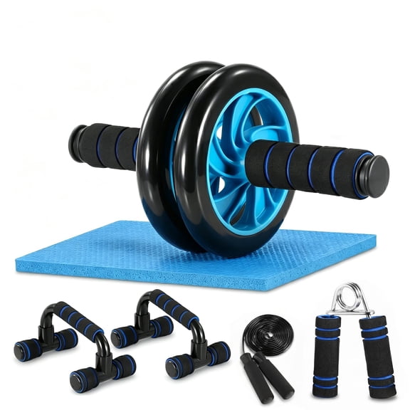 5 IN 1 AB Wheel Roller Home Gym Equipment for Men Women