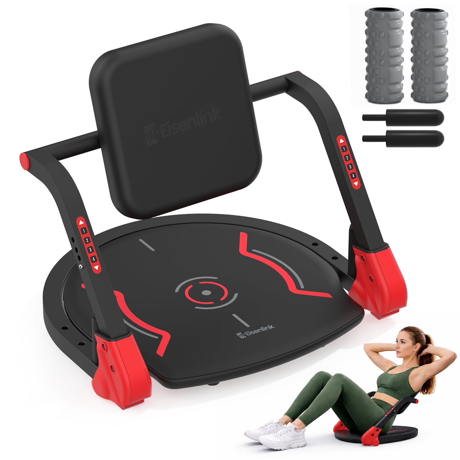 ARVIVO 5-in-1 ABMAX Sit Up Machine with Flat Backrest& Foam Roller 3 Adjustable Resistance Levels Ab Exercise Equipment for All Ages 330lbs