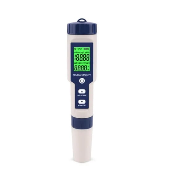 5 IN 1 PH Temperature TDS EC Salinity Meter Digital Waterproof With Automatic Calibration Function Water Quality PH Tester