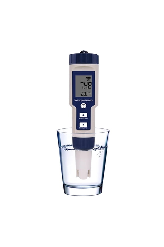 5 IN 1 PH Temperature TDS EC Salinity Meter Digital Waterproof With Automatic Calibration Function Water Quality PH Tester