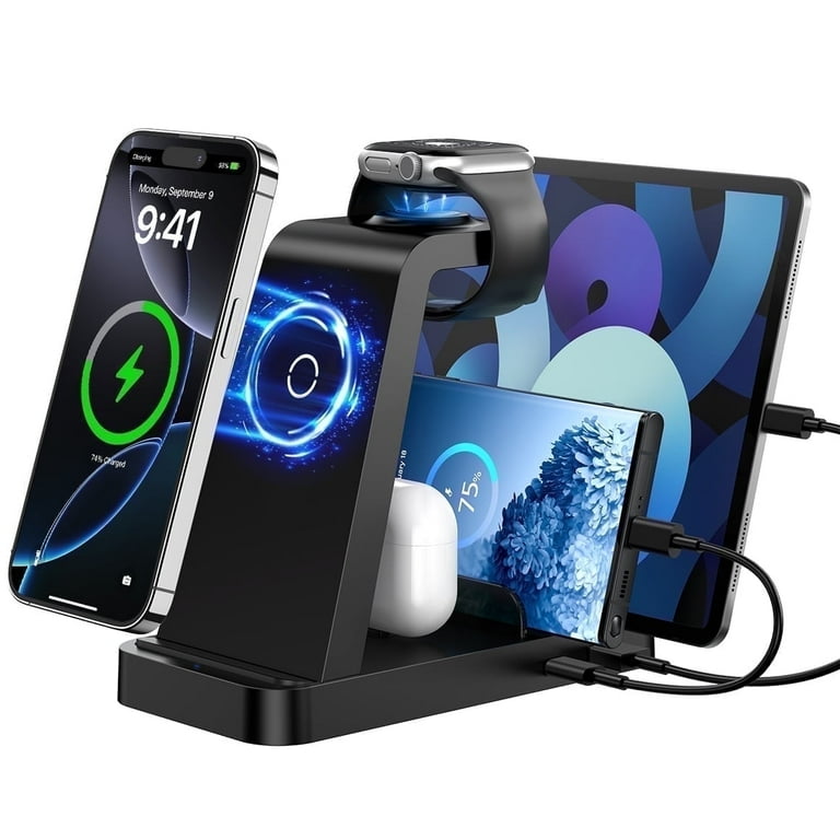 ETEPEHI Wireless Charging Station 5-in-1 for iPhone iWatch AirPods