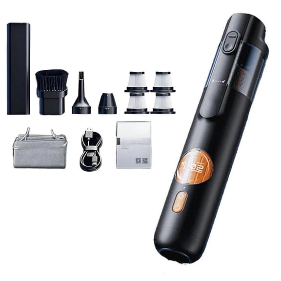 5 In 1 Cordless Handheld Vacuum Cleaner With 15kPa Strong Suction Rechargeable Type C Portable For Home Car Sofa With Inflatable Pump (A)