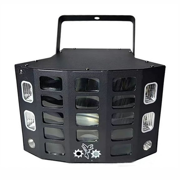5 In 1 DJ Disco LED Dyeing Pattern Strobe Mixing Stage Light Party Wedding Festival Performance Voice Activated Light ,Easy to Carry