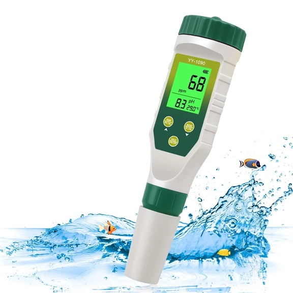 5 In 1 Digital PH TDS EC Salinity Temperature Meter Water Quality Tester For Hydroponics Aquarium Pool Spa Drinking Water ,Accurate and Reliable