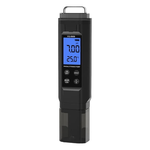 5 In 1 Digital Water Quality Tester Pen TDS/EC/Temperature/Salinity/PH Meter For Drinking Water/Aquariums/Hydroponics/Pools ,Accurate and Reliable