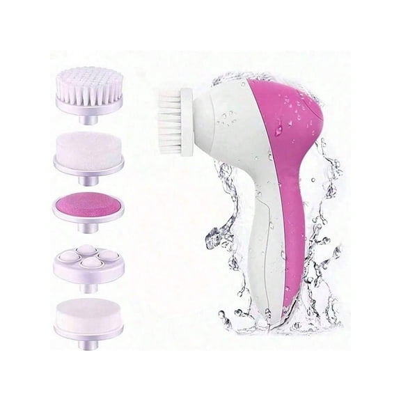 5 In 1 Electric Facial Cleansing Brush Deep Cleansing Blackhead Removal Exfoliation And Massage Revealing Radiant Skin