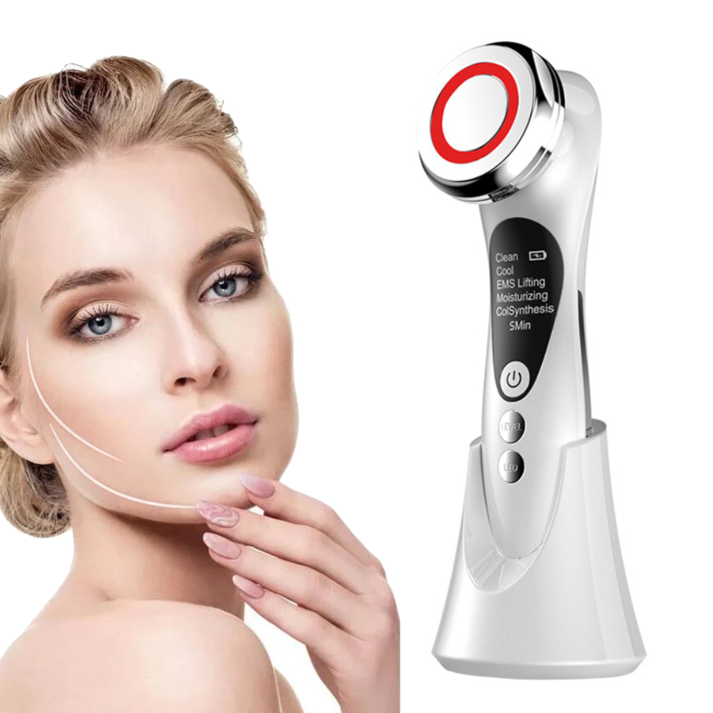 5 In 1 Face Lifting Machine, Mutifunctional Facial Massager AntiAging Skincare Tools, EMS Hot