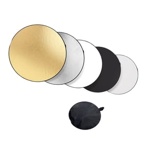 5 In 1 Foldable Photography Reflector With Silver Gold White Black Diffusion Panel For Professional Studio