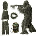 thumbnail image 1 of 5 In 1 Ghillie Suit, Camouflage Hunting Apparel Including Jacket, Pants, Hood, Carry Bag, 1 of 4