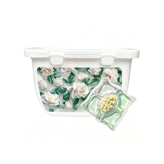 5 In 1 Laundry Detergent Pods 40 Count Flower Scent Long Lasting Freshness Enzyme Concentrated Capsules For High Efficiency Washers