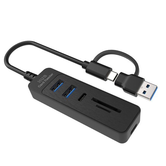 5 In 1 Memory Card Reader Adapter USB3.0 USB2.0 Type C Port For Computer Camera