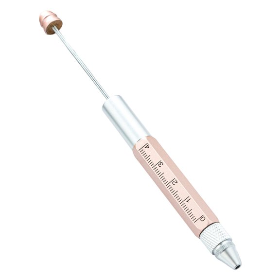 5 In 1 Multi Tool Pen With Screwdriver Ballpoint Scale Ruler Multifunctional Metal Beading Pen For Art Craft Drawing