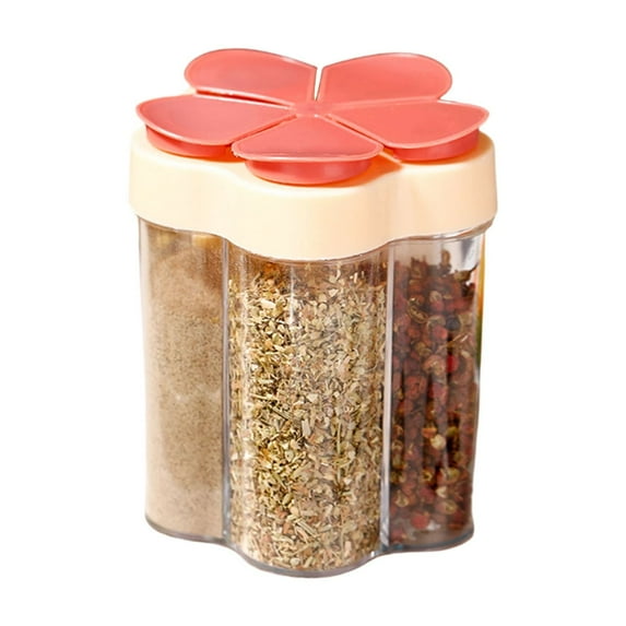 5-In-1 Seasoning Containers Set, Leak Proof Moisture Proof Food Grade Pp Storage With 5 Compartments, Space Saving Ideal For Outdoor Camping Picnics Road Trips