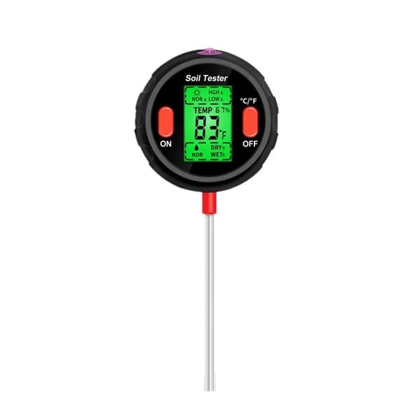 5 In 1 Soil Ph Meter Soil Tester Humidity Moisture Sensor Temperature Flower Meter Intensity Detector For Plants Flowers Garden