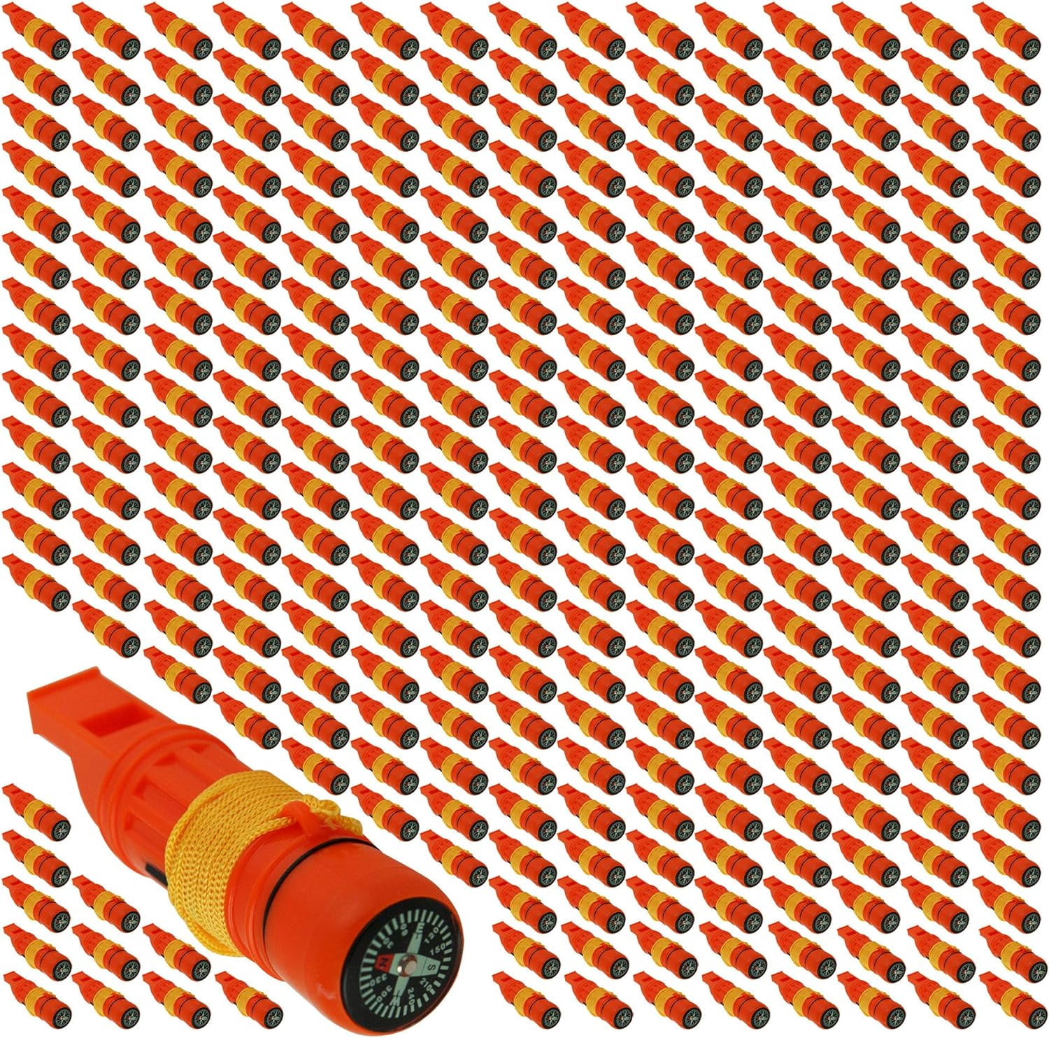 5 In 1 Survival Whistle. Compass, Whistle, WaterResistant Container