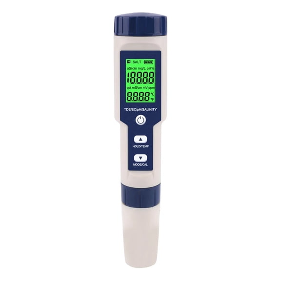 5 In 1 TDS EC PH Salinity Temperature Meter Digital Water Quality Monitor Tester PH/EC/TDS/Salinity/Temp Multifunction Tester ,Multifunctional