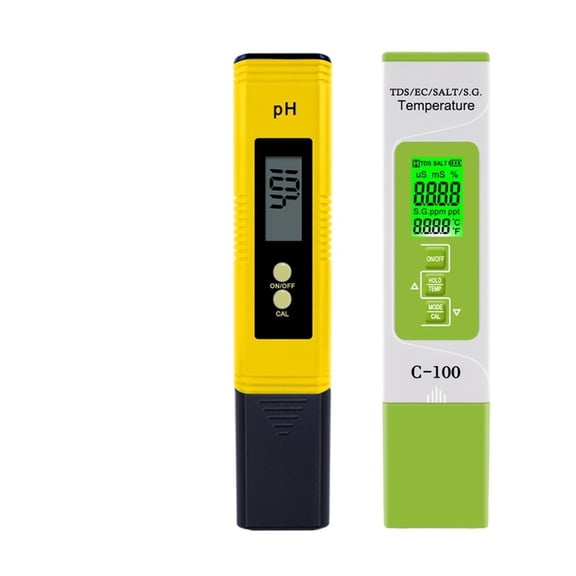 5 In 1 TDS/EC/ Salinity/S.G./Temperature Meter Portable Pen Type PH Meter Aquarium Swimming Pool Water Quality Tester ,Accurate - THE01100_X