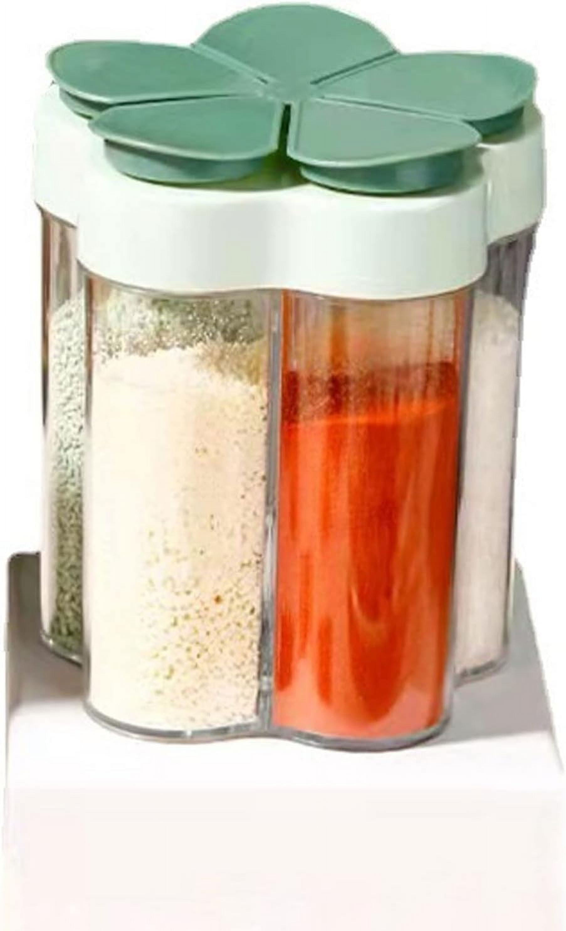 5 In 1 Travel Spice Containers, Shaker Jars, Clear Plastic Container ...
