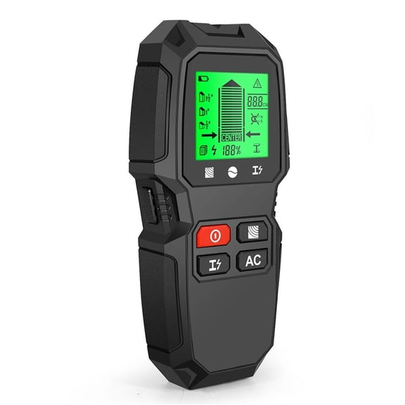 5 In 1 Wall Stud Finder Wall Scanner LCD Electronic Detector Edge Center For Wood Current Metal ,Easy to Operate - BLACK_1