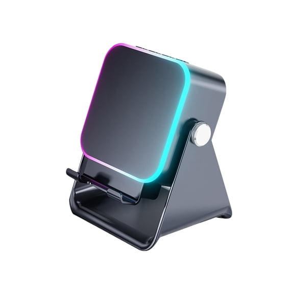 5 In 1 Wireless Bluetooth Speaker With Phone Holder Features 360° Adjustable Stand And Colorful Lights Long Battery Life With Bass