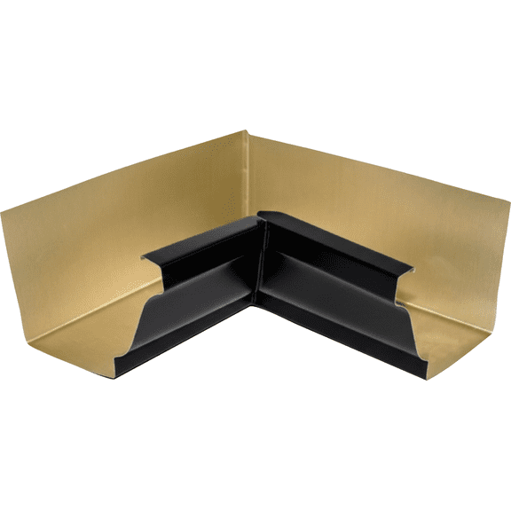 5 In. Aluminum Black Miter Gutter Inside Corner - Single Pack Residential Use, Standard Application