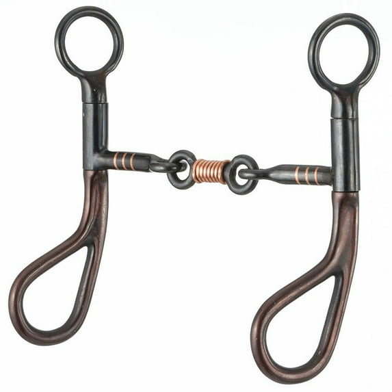 5 In Mouth Tough 1 Teardrop Dogbone Snaffle Horse Bit Antique Brown