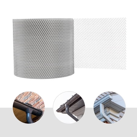 5 In x 100 Ft Modern Silver Aluminum Gutter Guard For Effective Leaf Protection